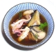       Assaggi di Teatro: Vietnam, ostrica, calamaro, cubetto di vitella, carciofo e verdure in consommè speziato    
